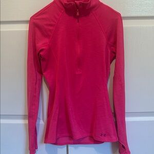 Under Armour 1/2 zip cold gear pink size small women